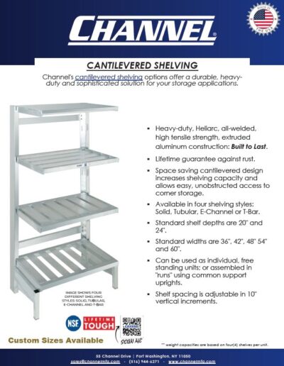 Channel Cantilevered Shelving